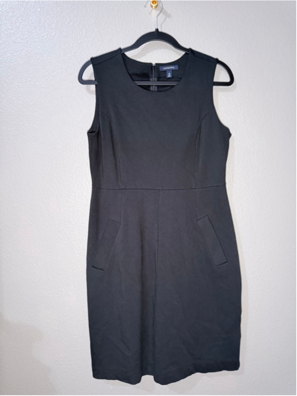 Women's Lands' End Black Sleeveless Sheath Dress Size 10